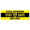 Signmission Stay Safe Wait Here Non-Slip Floor Graphic, 18in Vinyl Decal, 16" x 16", FD-R-16-99985 FD-R-16-99985 - alternate 1